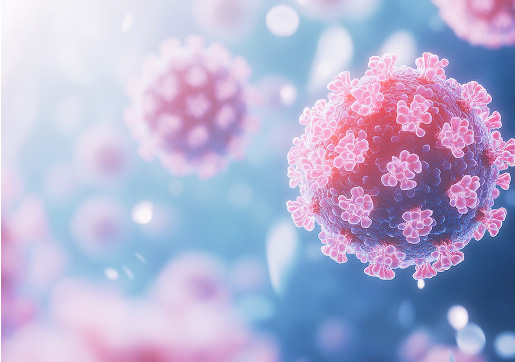 ウイルスをイメージした3Dイラスト